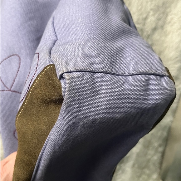 Sherpani Bloom purple canvas double handle tote with suede trim - Picture 15 of 17